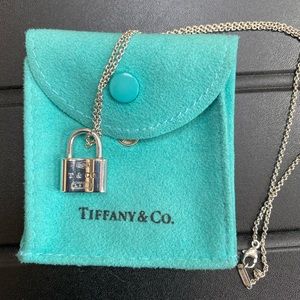Tiffany & co sterling silver lock necklace